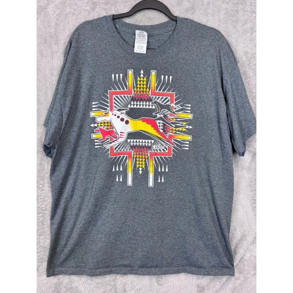 Mens Gildan Ultra‎ Cotton Native Inspired Graphic Print Tee XL